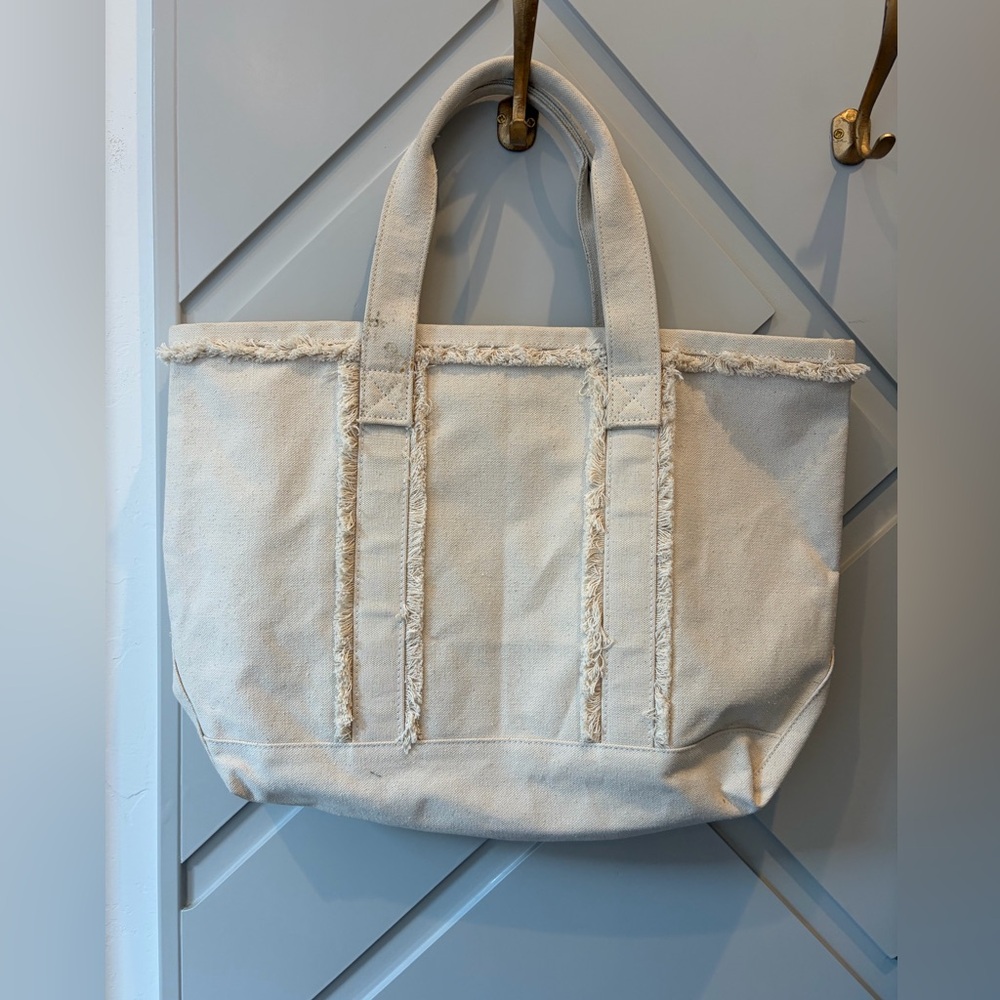 J. Jill Canvas Fringe Tote Bag GUC